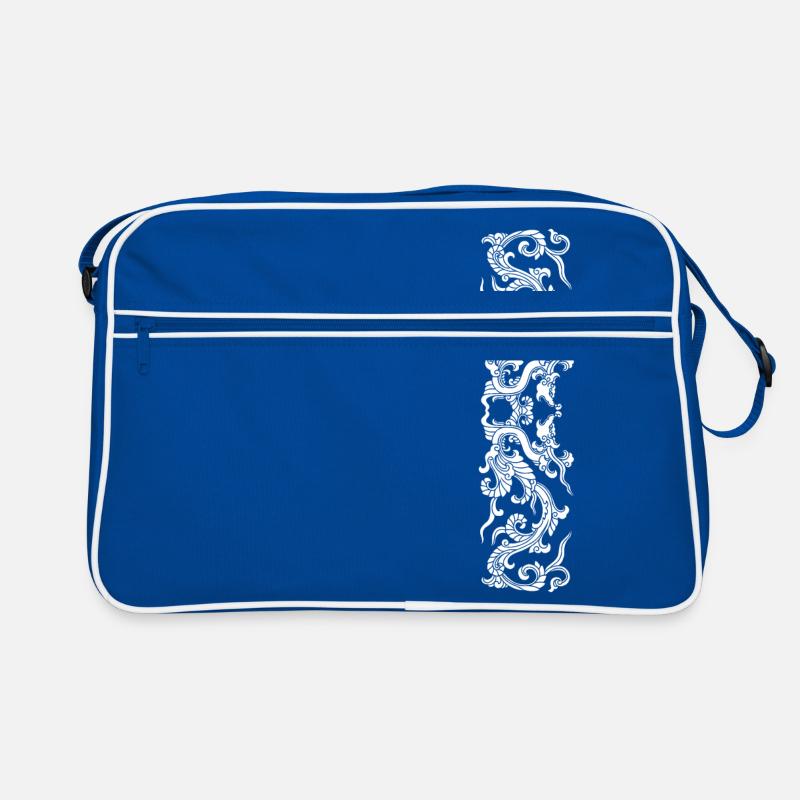 Weisser Drache Retro Tasche