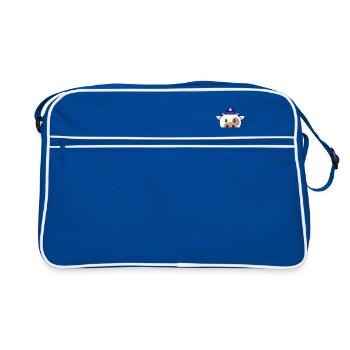 Police Cow Sheriff Cow Police Animals Cops - Retro Bag - blue/white - Front