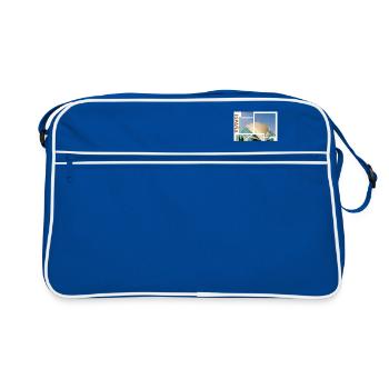 Valencia - Retro Bag - blue/white - Front
