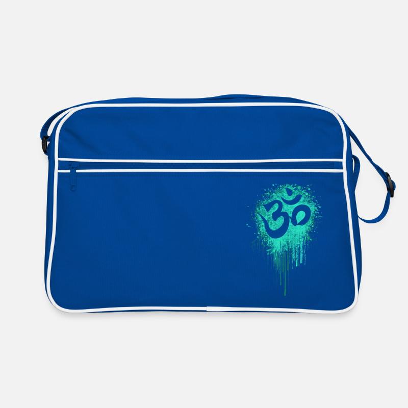 Psychedelic Om Goa Psytrance Splash Retro Tasche