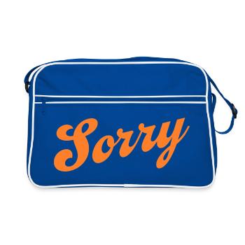 Sorry – Minimalist statement - Retro Bag - blue/white - Front
