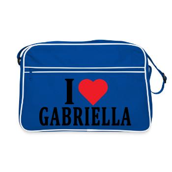 I love Gabriella t-shirt gift idea - Retro Bag - blue/white - Front
