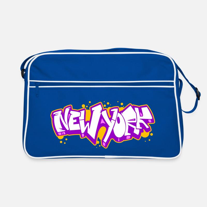 New York Horizontales Graffiti 3 Retro Tasche