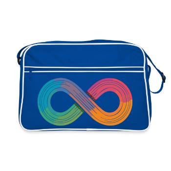 Infinite rainbow or just flow? - Retro Bag - blue/white - Front