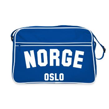 Oslo Norge Norvège Norvège - Sac Retro - bleu/blanc - Devant