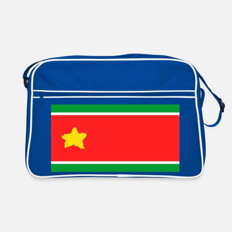 Drapeau de la Guadeloupe dans une étoile déchirée Sac Retro
