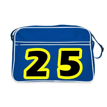 25 Symbole numérique - Sac Retro - bleu/blanc - Devant
