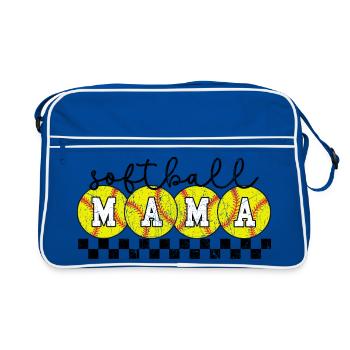 Journée de jeu de Softball Mama - Sac Retro - bleu/blanc - Devant