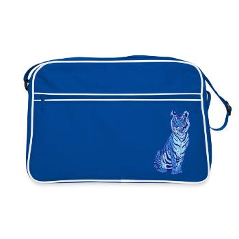 Bleu tigre - Sac Retro - bleu/blanc - Devant