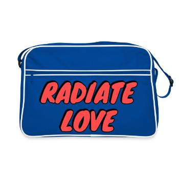 Radiate Love Typography - Retro Bag - blue/white - Front