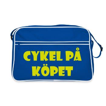 Talking Duva – Gothenburg humor - Retro Bag - blue/white - Front