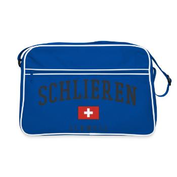 Schlieren – Swiss identity from Zurich - Retro Bag - blue/white - Front