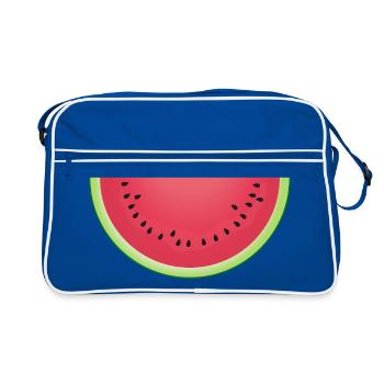 Juicy Watermelon Slice - Retro Bag - blue/white - Front
