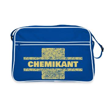 Chemikant - Retro Tasche - Blau/Weiß - Vorne