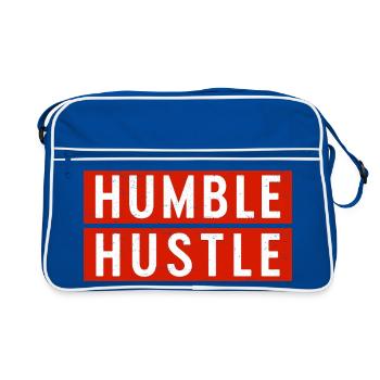 Humble Hustle Entrepreneur Homme d’affaires Businesswom - Sac Retro - bleu/blanc - Devant