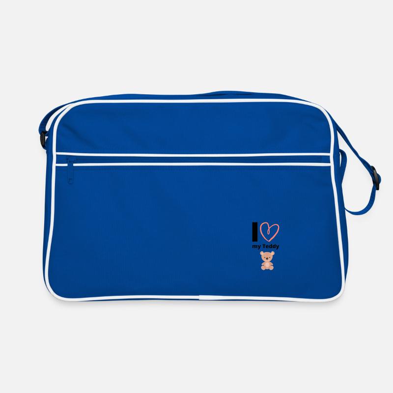 I Love my Teddy Bear Cute Heart Teddy Bear Retro Bag