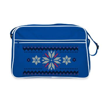 Un motif en étoile dans le style norvégien - Sac Retro - bleu/blanc - Devant
