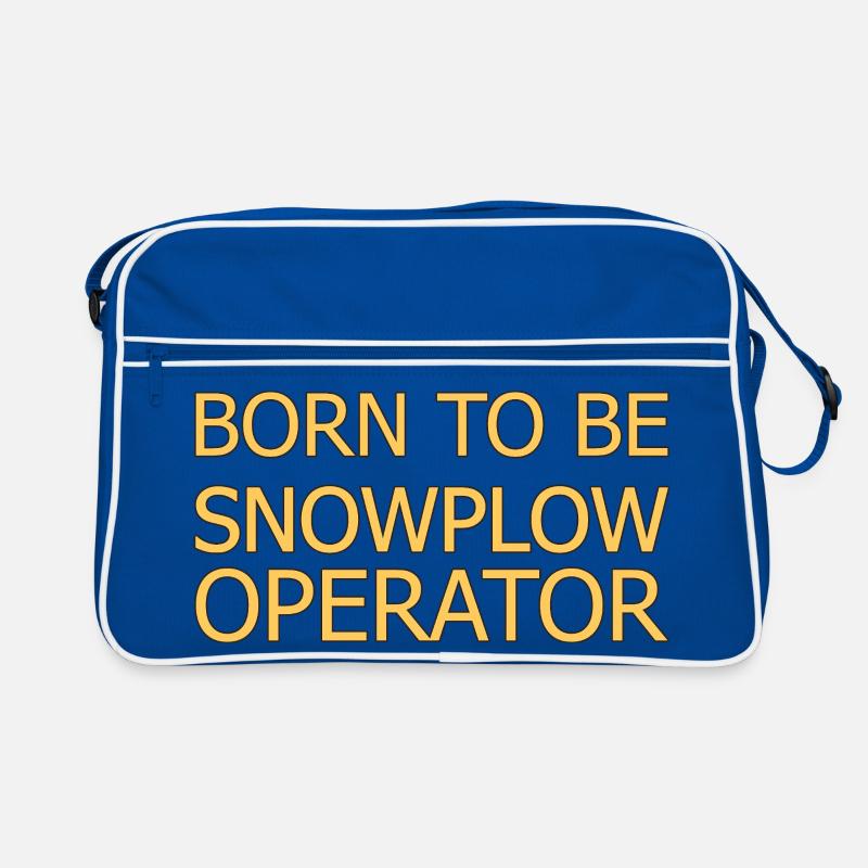 Snowplow Operator Born To Be Schneepflugfahrer Retro Tasche
