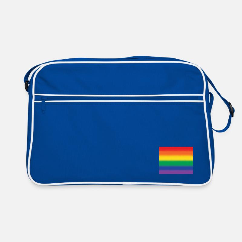 Rainbow / pride - Retro Bag - blue/white
