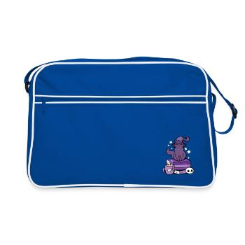 CHAT SORCIÈRE - Sac Retro - bleu/blanc - Devant