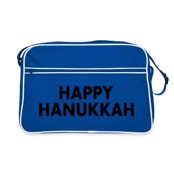 HAPPY HANUKKAH - Sac Retro - bleu/blanc - Devant