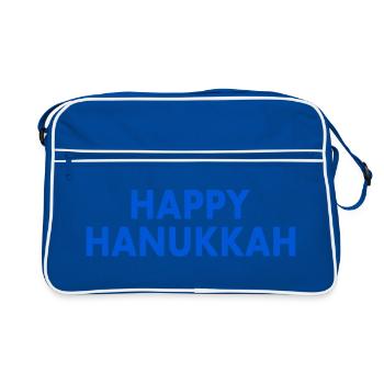 HAPPY HANUKKAH - Sac Retro - bleu/blanc - Devant