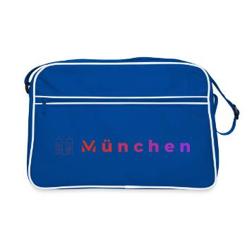 Munich Night Lights - Retro Bag - blue/white - Front