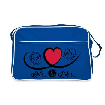 Mr and Mrs - Sac Retro - bleu/blanc - Devant