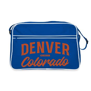 Denver Colorado Retro Script Logo - Retro Bag - blue/white - Front