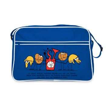 Les Shadoks, une vie de pompage ! - Sac Retro - bleu/blanc - Devant