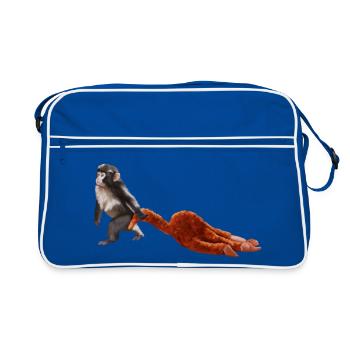 Punch - le petit singe - Sac Retro - bleu/blanc - Devant