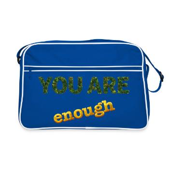 You Are Enough - Retro Bag - blue/white - Front