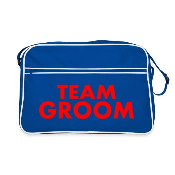 Team groom - Sac Retro - bleu/blanc - Devant