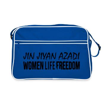 jin jiyan azadi women life freedom iran - Sac Retro - bleu/blanc - Devant