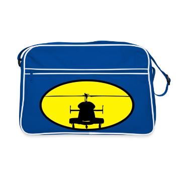Logo de l'hélicoptère - Sac Retro - bleu/blanc - Devant