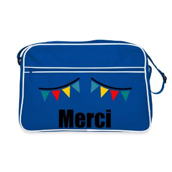 MERCI. MAÎTRESSE. MAÎTRE. MERCI MAÎTRESSE - Sac Retro - bleu/blanc - Devant