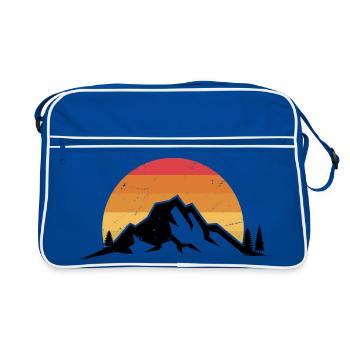Sunset Ridge Silhouette - Retro Bag - blue/white - Front
