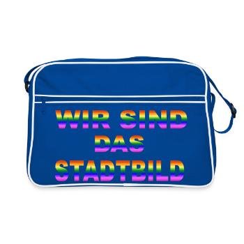 Nous sommes le paysage urbain - Sac Retro - bleu/blanc - Devant