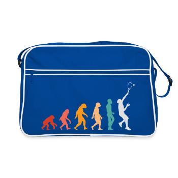Évolution du tennis - Sac Retro - bleu/blanc - Devant