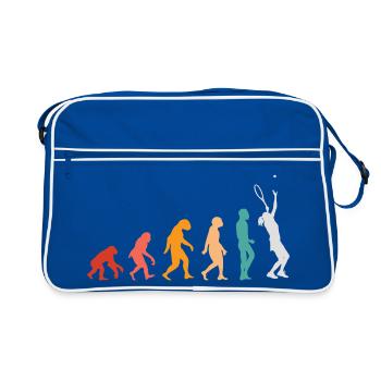 Évolution du tennis - Sac Retro - bleu/blanc - Devant