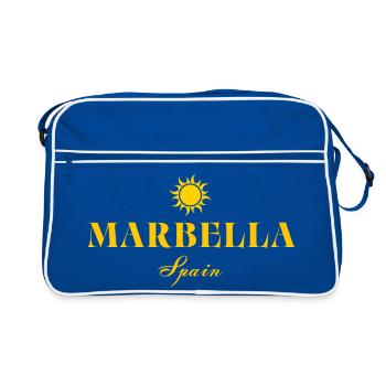 Marbella Sun Logo Spain - Retro Bag - blue/white - Front