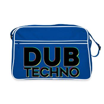Résumé néon Dub Techno - Sac Retro - bleu/blanc - Devant