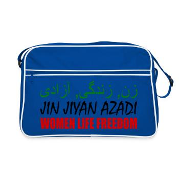 Women life freedom jin jiyan azadi - Sac Retro - bleu/blanc - Devant