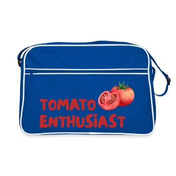 Tomato Enthusiast Graphic Tee - Retro Bag - blue/white - Front