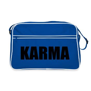 Karma - Retro Tasche - Blau/Weiß - Vorne