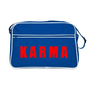 Karma - Retro Tasche - Blau/Weiß - Vorne