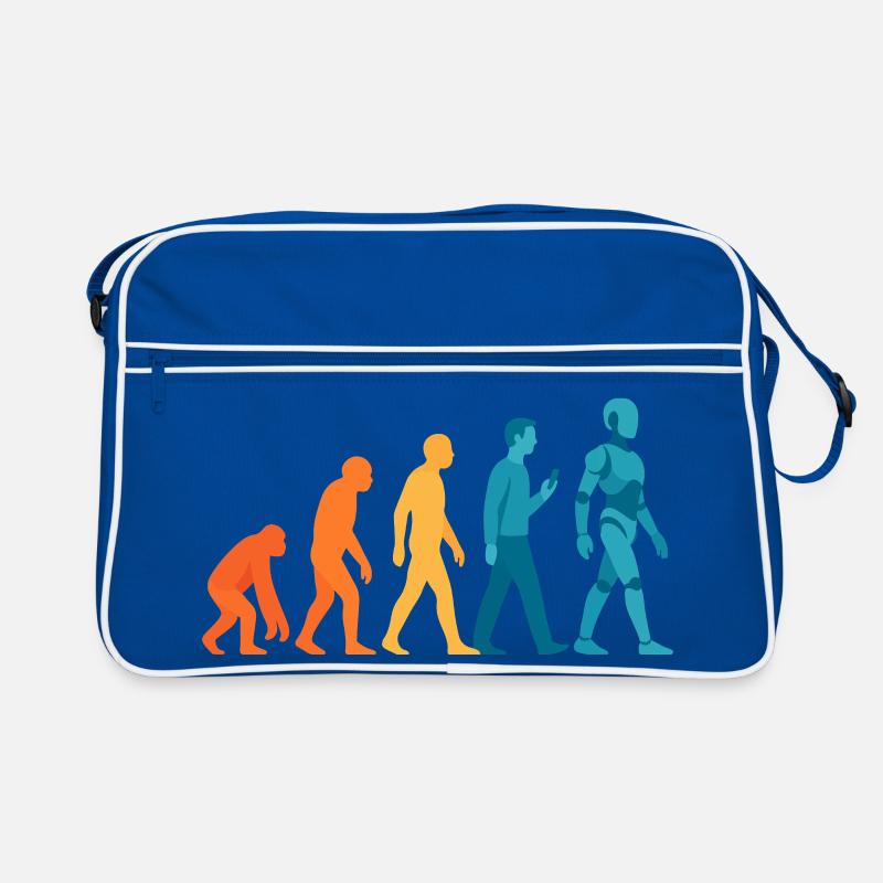Evolution to Robot Outline Retro Bag