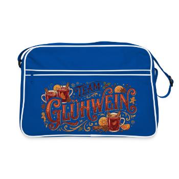 Équipe Vin chaud Marché de Noël Dicton de Noël - Sac Retro - bleu/blanc - Devant