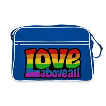 Love Above All | Rainbow Pride Design - Retro Bag - blue/white - Front