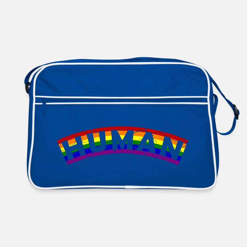 Human Pride Flag Design Retro Tasche